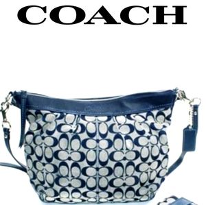 ❣COACH SIGNATURE SOHO NAVY/DENIM BLUE SHOULDER/CROSSBODY BAG